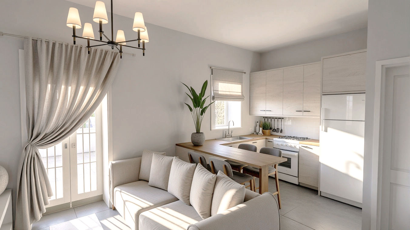 Σύγχρονη κουζίνα εξοχικής κατοικίας στην Κέα