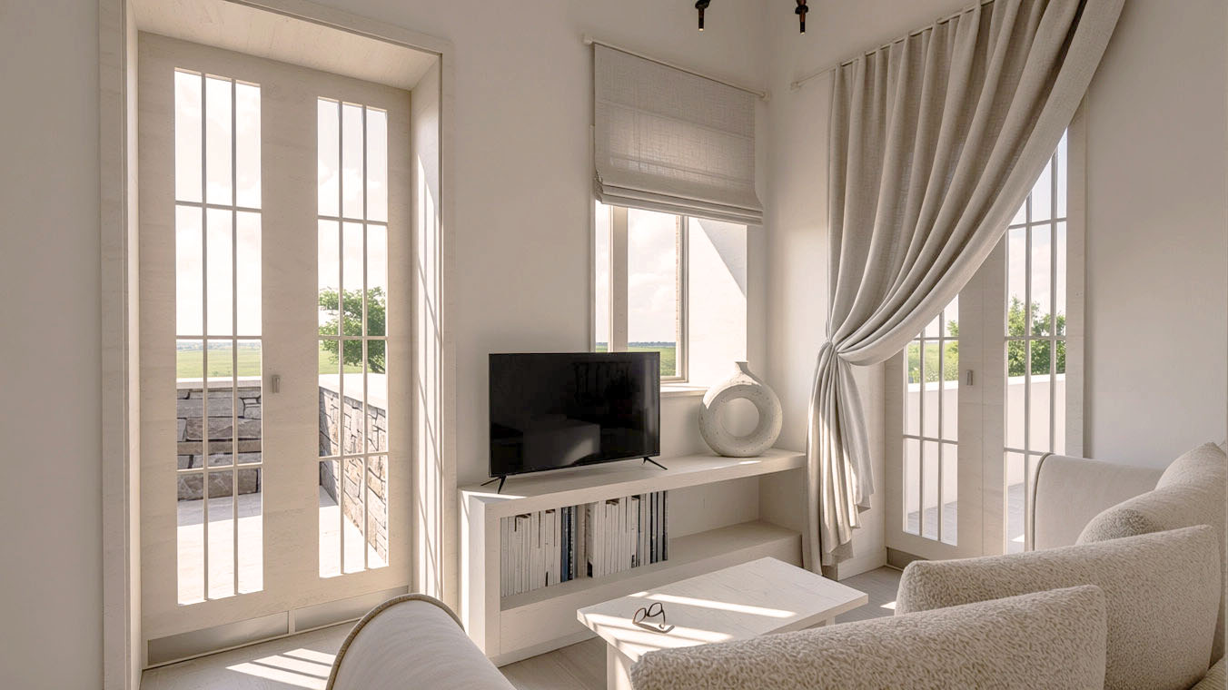 Σαλόνι πολυτελούς εξοχικής κατοικίας ΑΝΑΞ